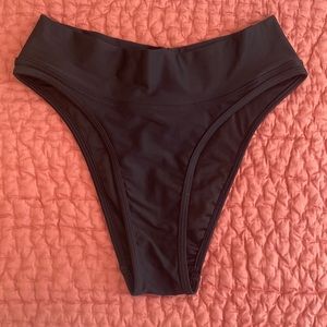 Gnash Swim Black Dip Brief Swim Bikini Bottoms
